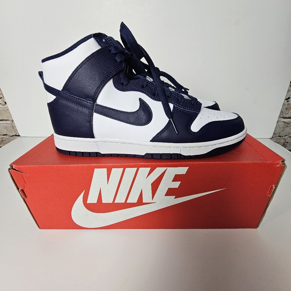 NWB Mens Nike Dunk High Championship Navy Sz 10